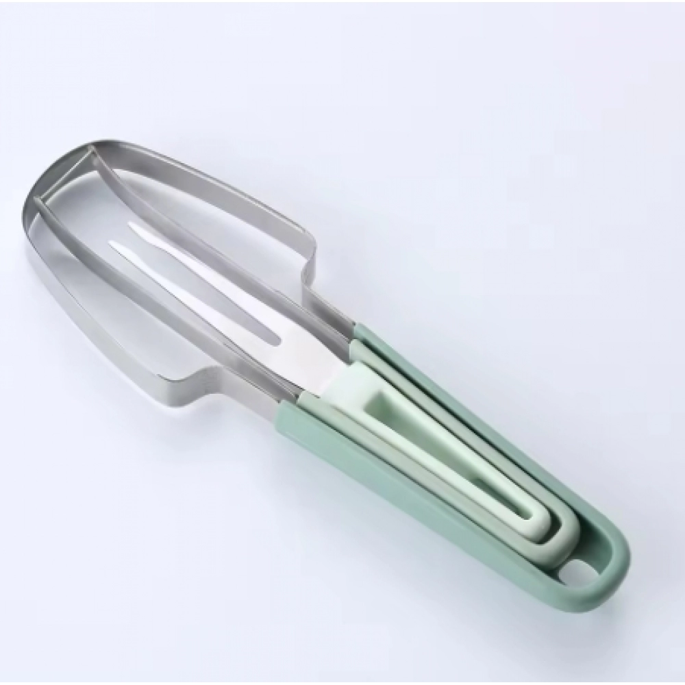Stainless Steel Fruit Watermelon Cutting Tool Fork Slicer Knife Set for Home Kitchen Stainless Steel Fruit Watermelon Cutting Tool Fork Slicer Knife Set for Home Kitchen