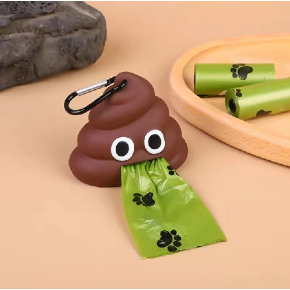 Outdoor Portable Pet Dog Waste Bag Dispenser Poop Bag Loader Cleaning Tool Pet Products Fecal Shape Outdoor Portable Pet Dog Waste Bag Dispenser Poop Bag Loader Cleaning Tool Pet Products Fecal Shape